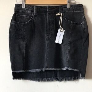NWT Band of Gypsies Black Denim Skirt
